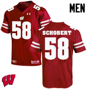 #58 Joe Schobert University of Wisconsin Men College Jerseys Red