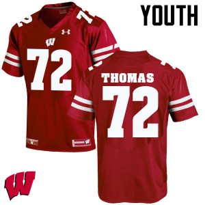 #72 Joe Thomas Wisconsin Badgers Youth Player Jersey Red