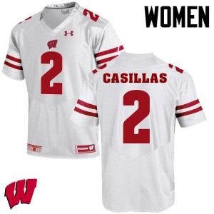 #2 Jonathan Casillas UW Women Stitched Jerseys White