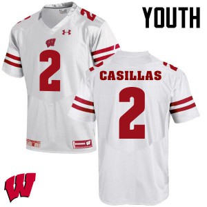 #2 Jonathan Casillas UW Youth NCAA Jerseys White
