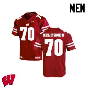 #70 Josh Seltzner University of Wisconsin Men College Jerseys Red