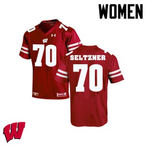 #70 Josh Seltzner UW Women College Jerseys Red