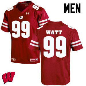 #99 J. J. Watt Wisconsin Men Stitched Jerseys Red