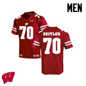 #70 Kevin Zeitler UW Men Player Jerseys Red