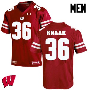 #36 Kobe Knaak Badgers Men NCAA Jersey Red