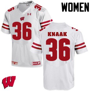 #36 Kobe Knaak Wisconsin Women High School Jersey White