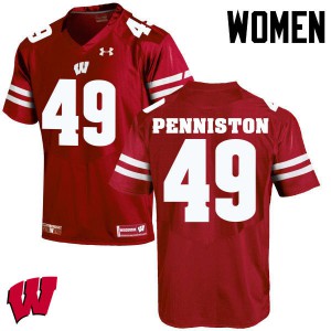 #49 Kyle Penniston Badgers Women University Jerseys Red
