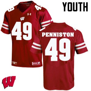 #49 Kyle Penniston University of Wisconsin Youth College Jersey Red