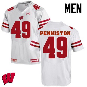#49 Kyle Penniston Wisconsin Men NCAA Jerseys White
