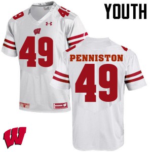 #49 Kyle Penniston UW Youth Stitched Jersey White