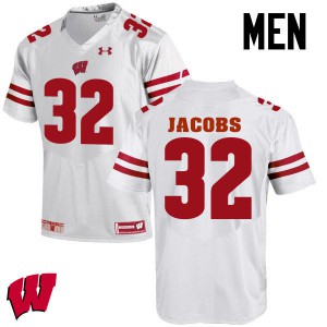 #32 Leon Jacobs Badgers Men Player Jersey White