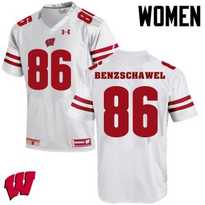 #90 Luke Benzschawel UW Women NCAA Jersey White