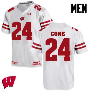 #24 Madison Cone University of Wisconsin Men Player Jersey White