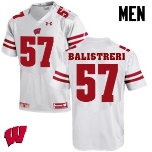 #57 Michael Balistreri Wisconsin Men Stitched Jerseys White