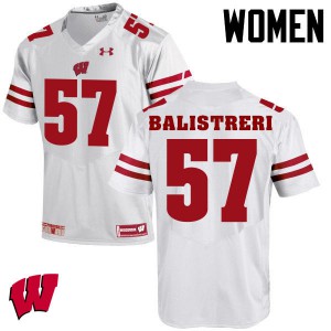 #57 Michael Balistreri Wisconsin Women Embroidery Jerseys White