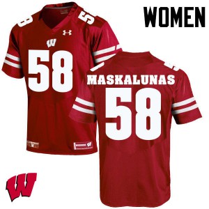 #58 Mike Maskalunas University of Wisconsin Women Alumni Jersey Red