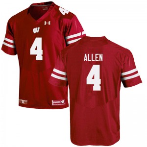 #4 Markus Allen Wisconsin Badgers Men Embroidery Jersey Red