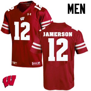 #12 Natrell Jamerson University of Wisconsin Men Stitched Jerseys Red