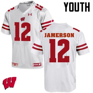 #12 Natrell Jamerson Wisconsin Youth Player Jersey White