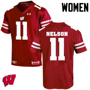 #11 Nick Nelson University of Wisconsin Women Stitch Jersey Red