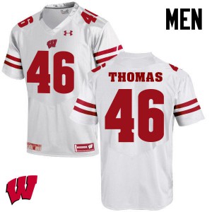 #45 Nick Thomas Wisconsin Men College Jersey White