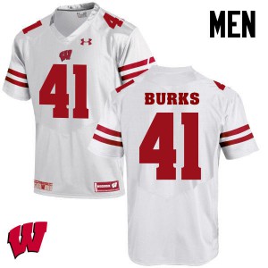 #41 Noah Burks Badgers Men Player Jerseys White