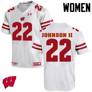 #22 Patrick Johnson Ii Badgers Women NCAA Jerseys White