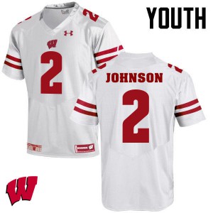 #2 Patrick Johnson University of Wisconsin Youth Alumni Jerseys White