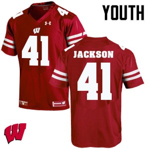 #41 Paul Jackson UW Youth Player Jerseys Red