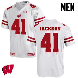 #41 Paul Jackson Wisconsin Badgers Men Alumni Jerseys White