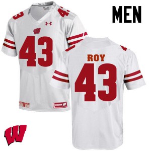 #43 Peter Roy Wisconsin Badgers Men High School Jerseys White