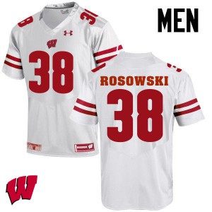 #38 P.J. Rosowski University of Wisconsin Men University Jerseys White