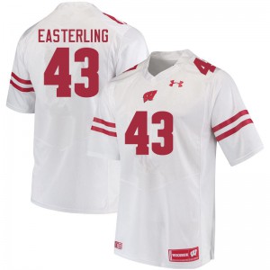 #43 Quan Easterling UW Men Embroidery Jerseys White