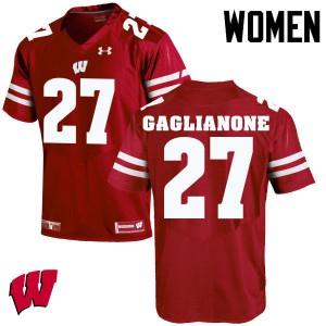 #27 Rafael Gaglianone University of Wisconsin Women High School Jersey Red