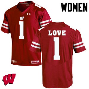 #1 Reggie Love UW Women High School Jerseys Red