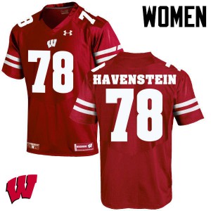 #78 Robert Havenstein Badgers Women High School Jerseys Red