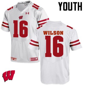 #16 Russell Wilson Badgers Youth Player Jersey White