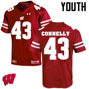 #43 Ryan Connelly University of Wisconsin Youth NCAA Jersey Red