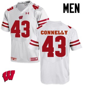 #43 Ryan Connelly Wisconsin Men Player Jerseys White