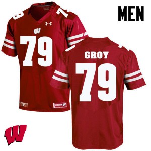 #79 Ryan Groy Wisconsin Badgers Men Embroidery Jersey Red