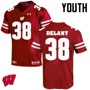 #38 Sam DeLany UW Youth Embroidery Jerseys Red