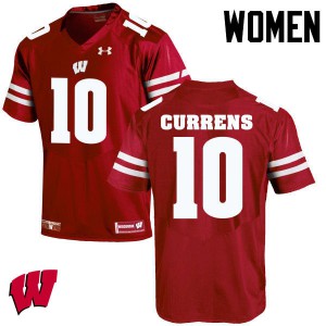 #10 Seth Currens Badgers Women Official Jerseys Red