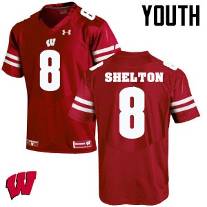 #8 Sojourn Shelton Wisconsin Badgers Youth Stitch Jersey Red
