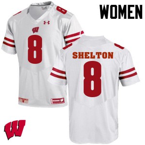 #8 Sojourn Shelton Badgers Women NCAA Jerseys White