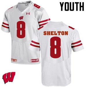 #8 Sojourn Shelton Wisconsin Badgers Youth High School Jerseys White