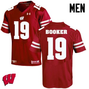 #9 Titus Booker Badgers Men High School Jerseys Red