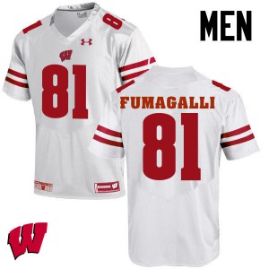 #81 Troy Fumagalli Wisconsin Badgers Men Football Jersey White