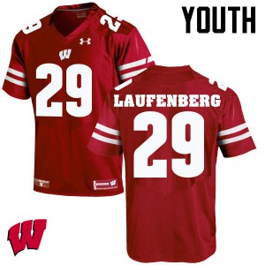 #29 Troy Laufenberg University of Wisconsin Youth NCAA Jersey Red