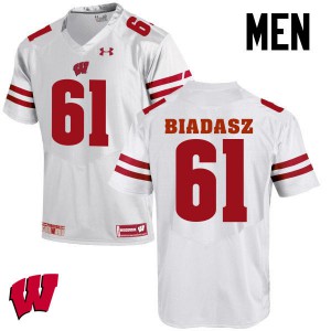 #61 Tyler Biadasz UW Men University Jerseys White