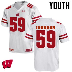 #59 Tyler Johnson UW Youth NCAA Jersey White